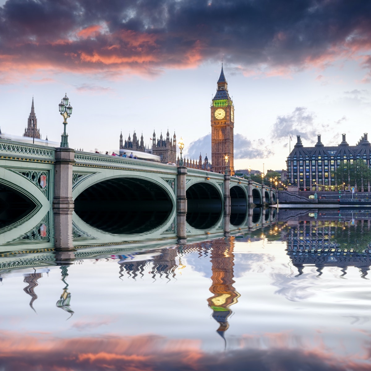 500px Photo ID: 58988372 - Dusk at Westminster Bridge and Big Ben in London